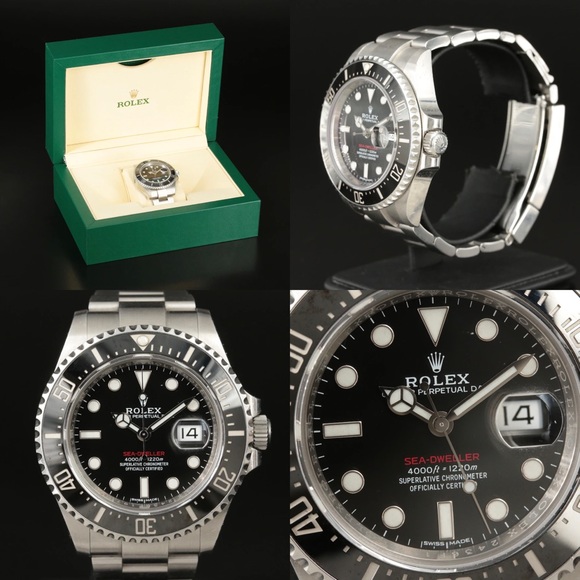 (Sold) 2018 43 mm Rolex Sea-Dweller Red Oyster Perpetual Date Wristwatch - Picture 2 of 15